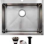 SHACO Brushed Nickel Drop In Bar Sink Stainless Steel-0