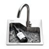 Delironexu Stainless Steel Bar Sink Rust Resistant Topmount-2