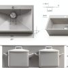 SHACO 25x22 Drop In Sink Stainless Steel Brushed Nickel-6