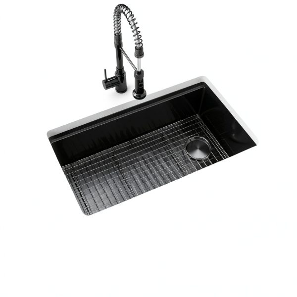 Lonsince Black Stainless Steel Undermount Kitchen Sink-4