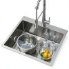 SHACO 25x22 Drop In Sink Stainless Steel Brushed Nickel-5