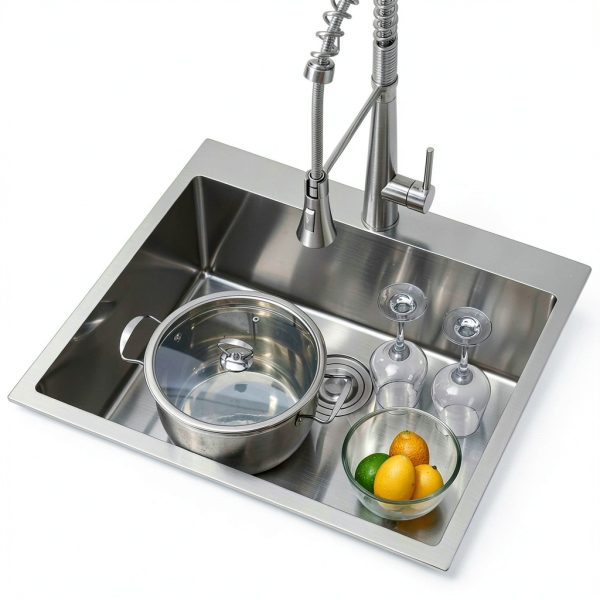 SHACO 25x22 Drop In Sink Stainless Steel Brushed Nickel-5