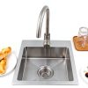 Delironexu Stainless Steel Bar Sink Rust Resistant Topmount-1