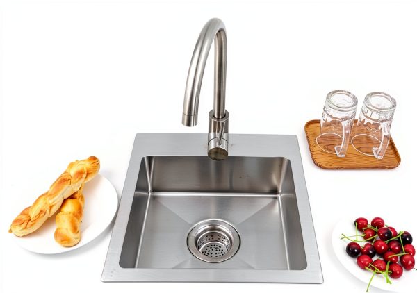 Delironexu Stainless Steel Bar Sink Rust Resistant Topmount-1