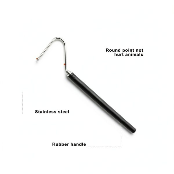 JJUNW Snake Hook Stainless Steel Adjustable Reptile Handler-2