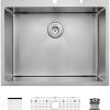 BoomHoze Brushed Nickel Kitchen Sink Stainless Steel Modern-3