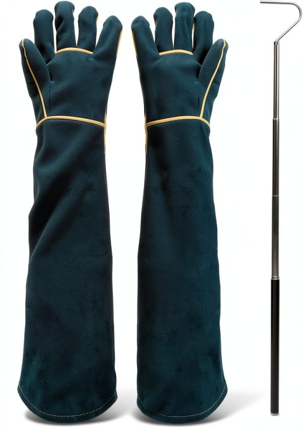 Surfante Snake Handling Gloves Bite Proof Long Sleeves Hook-0