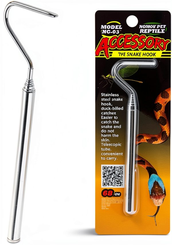 Snake Hook Bilindasly Stainless Steel Collapsible Reptile-0