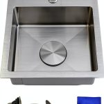 Delironexu Stainless Steel Bar Sink Rust Resistant Topmount-0