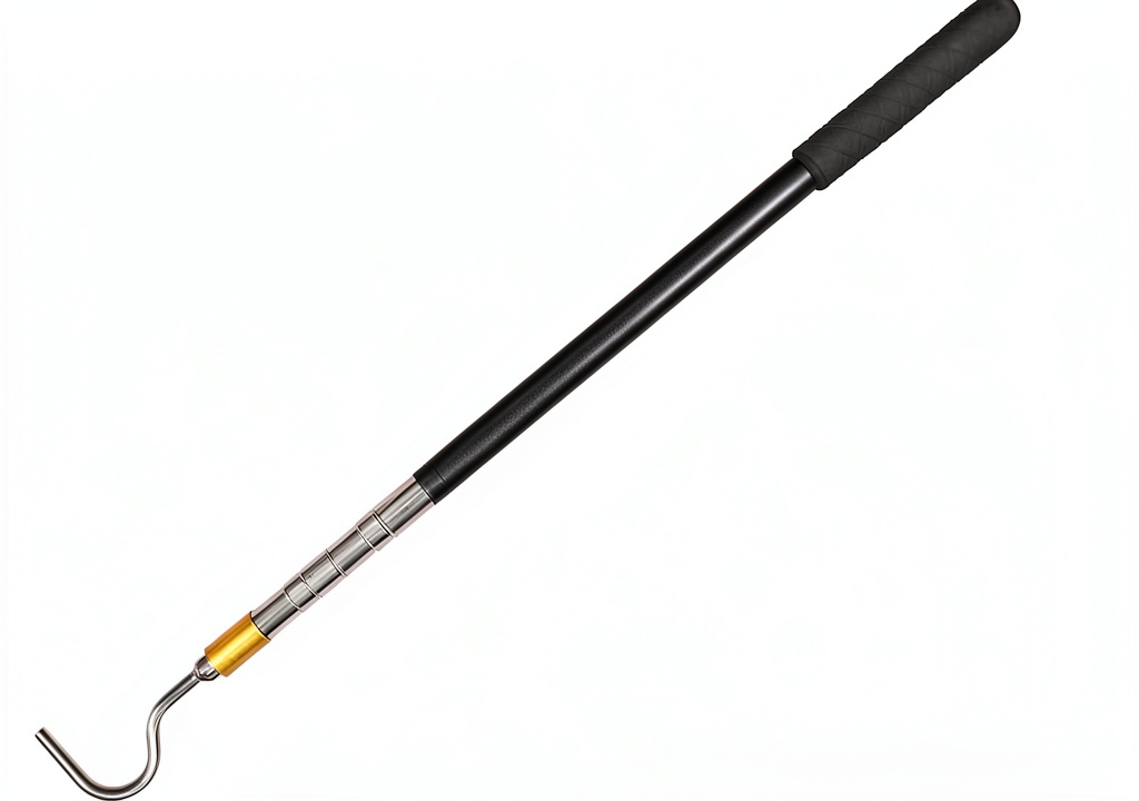 ByteSwift Snake Handling Hook extended to full length with rubber handle visible