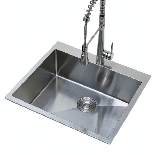 SHACO 25x22 Drop In Sink Stainless Steel Brushed Nickel-1