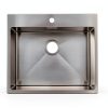 SHACO 25x22 Drop In Sink Stainless Steel Brushed Nickel-2