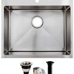 SHACO 25x22 Drop In Sink Stainless Steel Brushed Nickel-0