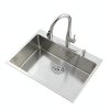 BoomHoze Brushed Nickel Kitchen Sink Stainless Steel Modern-7
