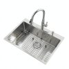 BoomHoze Brushed Nickel Kitchen Sink Stainless Steel Modern-1