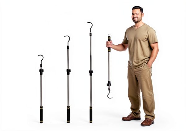 Gzlozak Snake Hook Stainless Steel Removable Extension-1